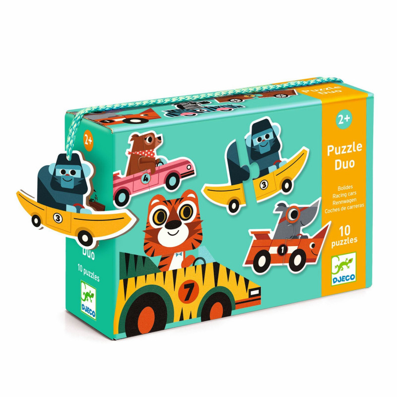 Djeco - Puzzle Duo Racing Cars