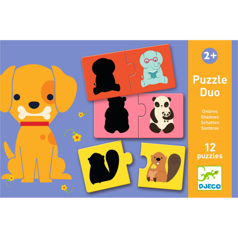 Djeco - Puzzle Duo, Shadows