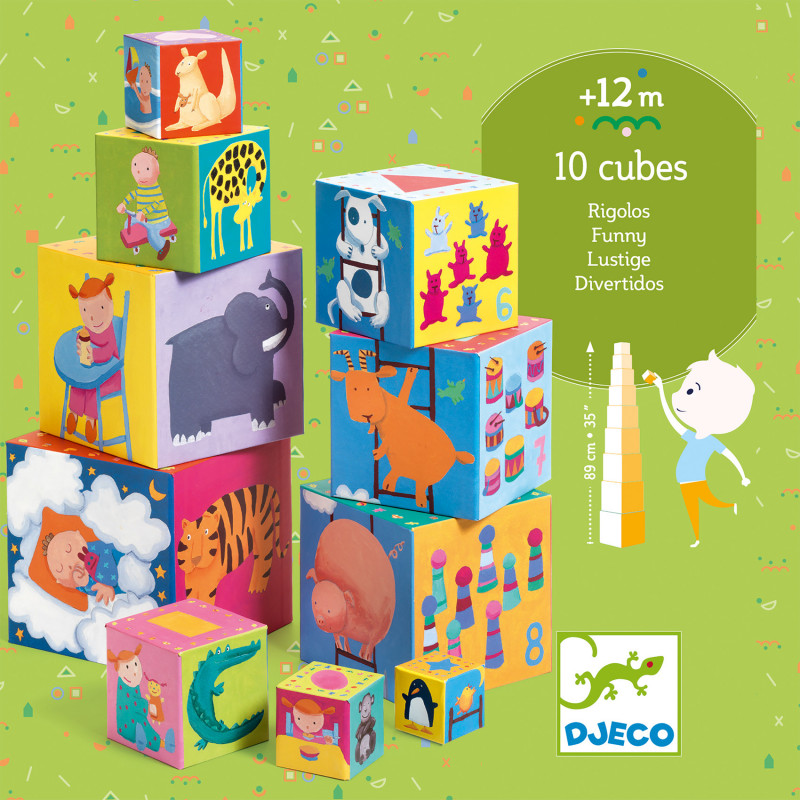 Djeco - 10 Funny Blocks