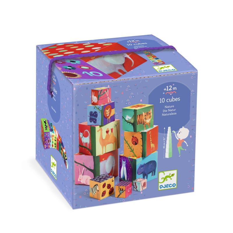Djeco - 10 Nature and Animals Blocks
