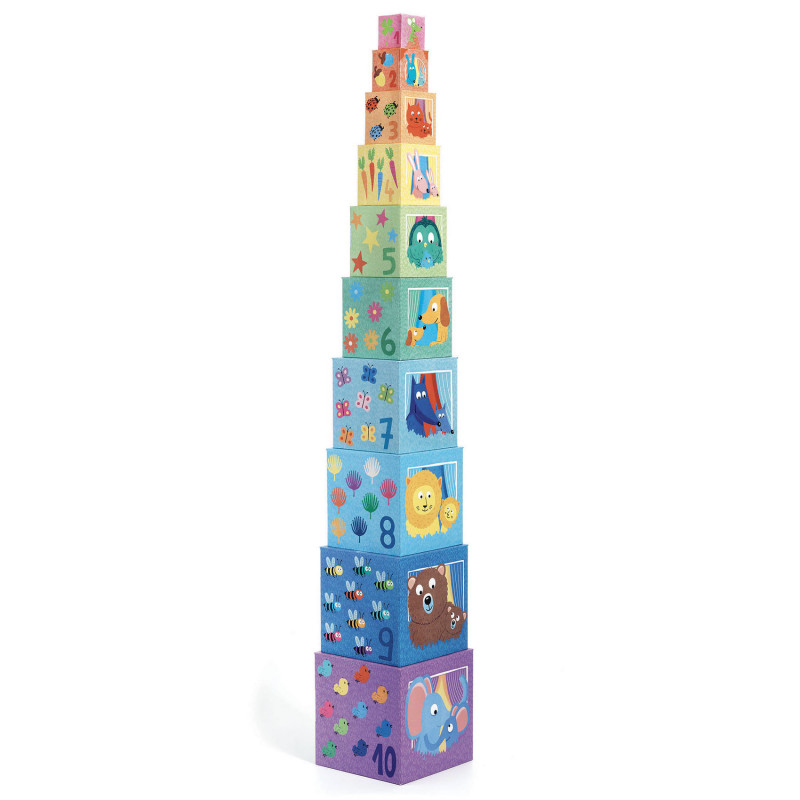 Djeco - 10 Rainbow blocks