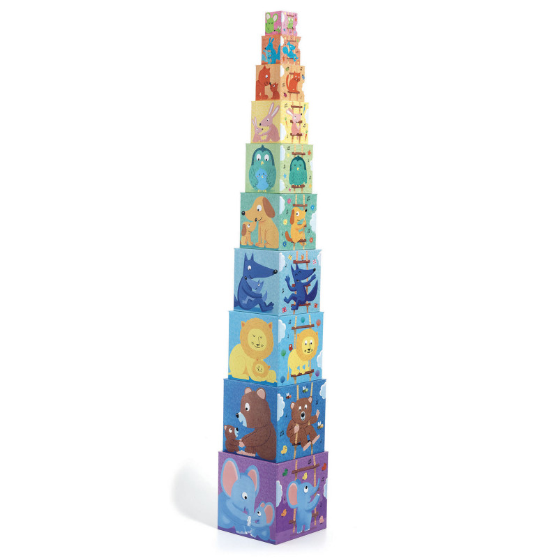 Djeco - 10 Rainbow blocks
