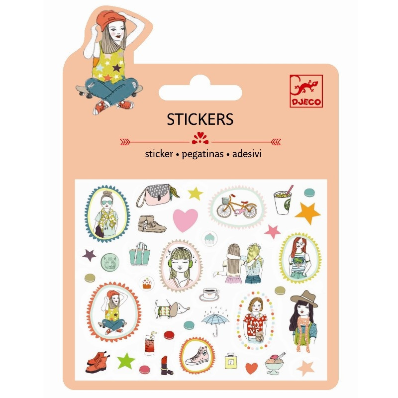 Djeco - Mini Stickers Puffy - Fashion