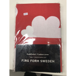 Färg och Form - Bäddset, moln röd