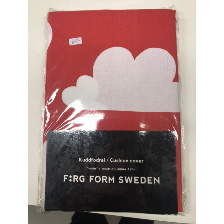Färg och Form - Bäddset, moln röd