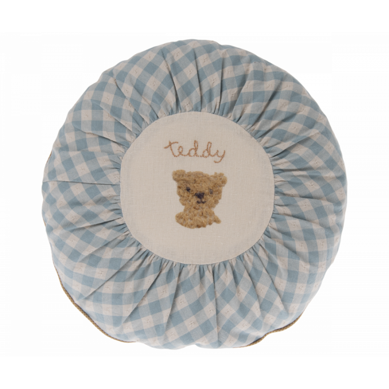 Maileg - Kudde Rund small, Teddy Checked