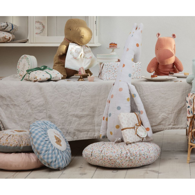Maileg - Kudde Rund small, Teddy Checked