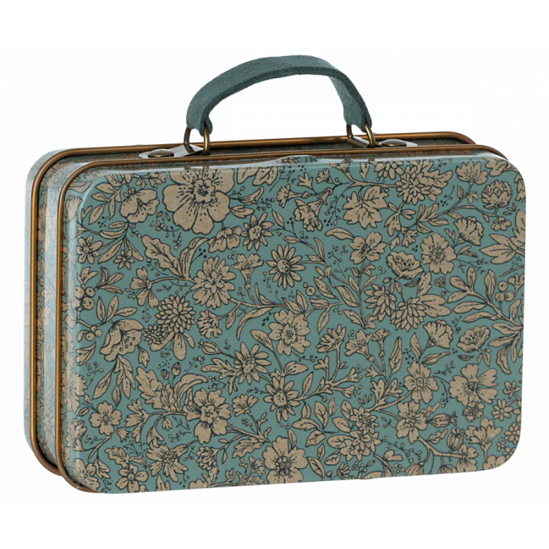 Maileg - Small suitcase, Blossom Blue