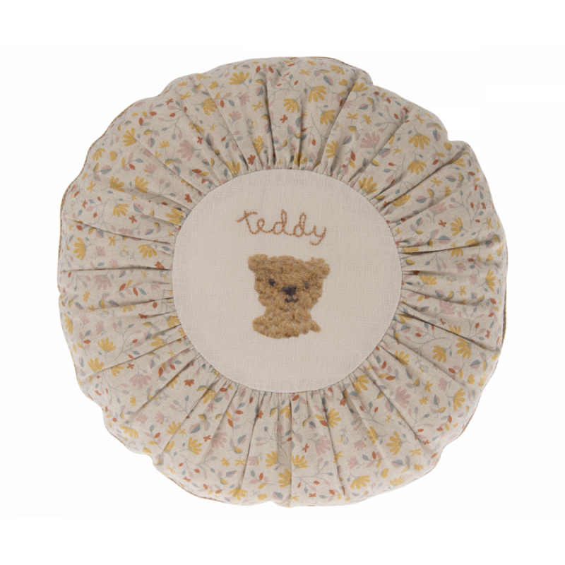 Maileg - Kudde Rund Small, Teddy Flower