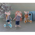 Maileg - Abri à tricycle, Mouse - Petrol blue