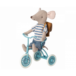 Maileg - Abri à tricycle, Mouse - Petrol blue