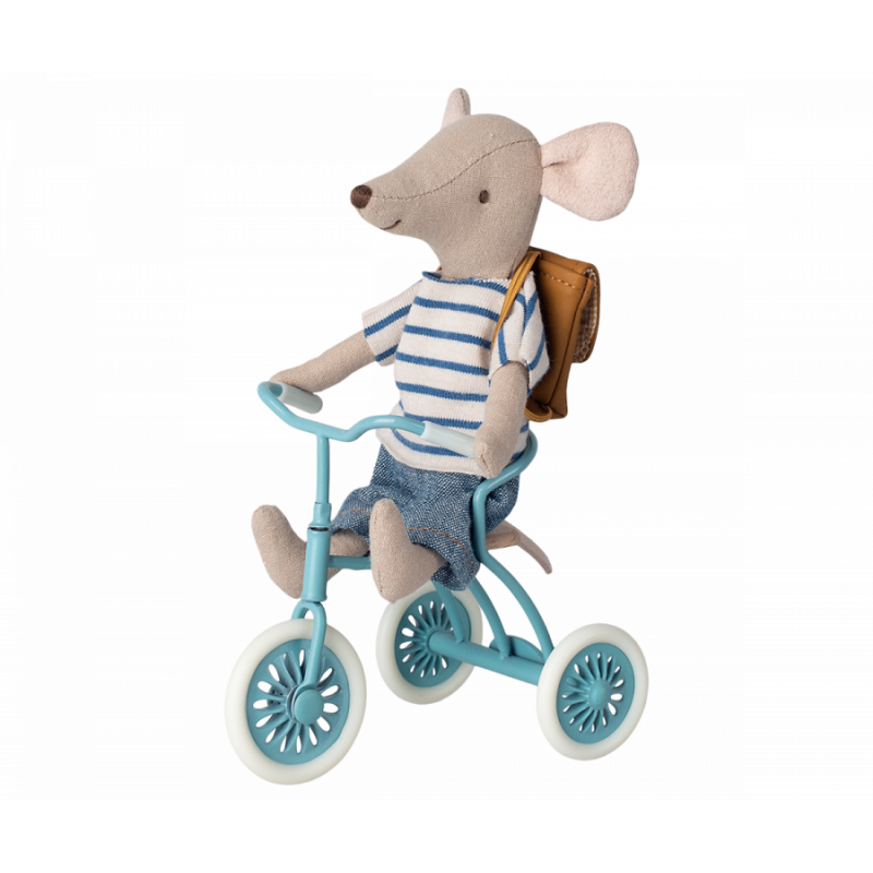 Maileg - Abri à tricycle, Mouse - Petrol blue