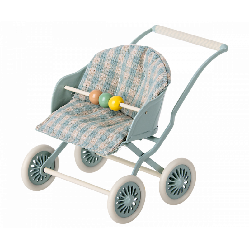 Maileg - Stroller, Baby mice - Mint