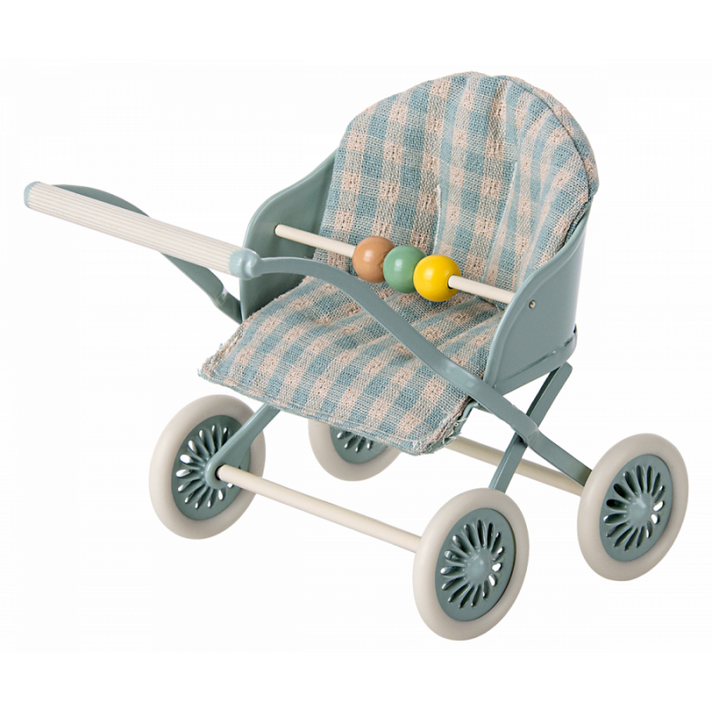 Maileg - Stroller, Baby mice - Mint