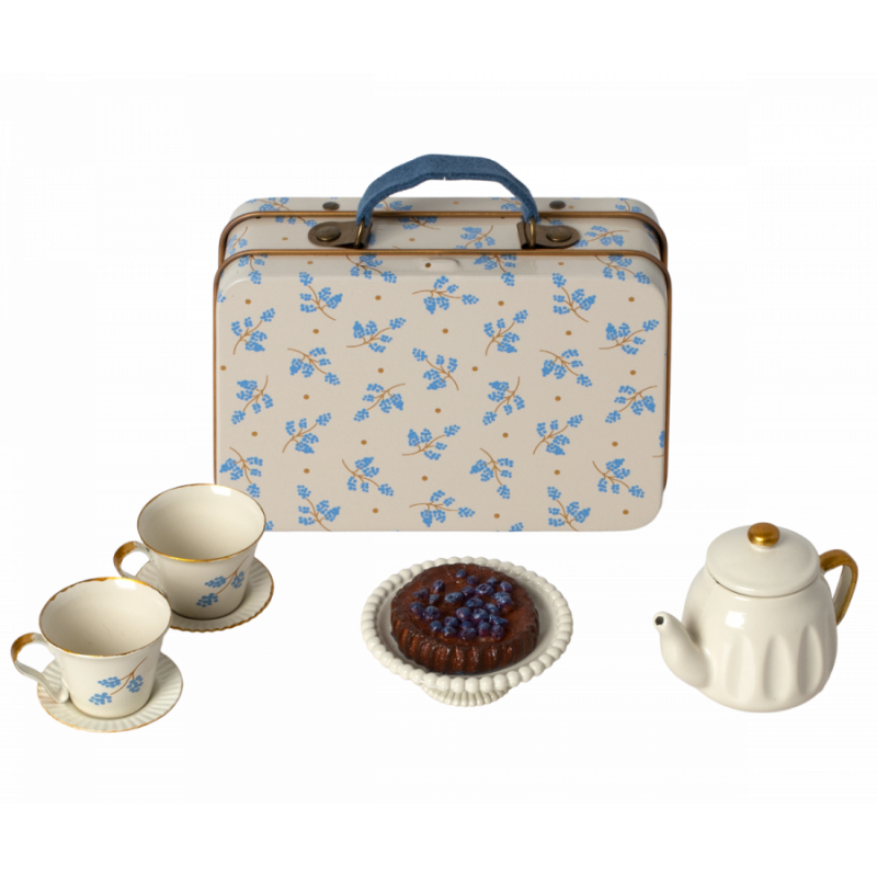 Maileg - Afternoon treat, Mouse - Blue Madelaine