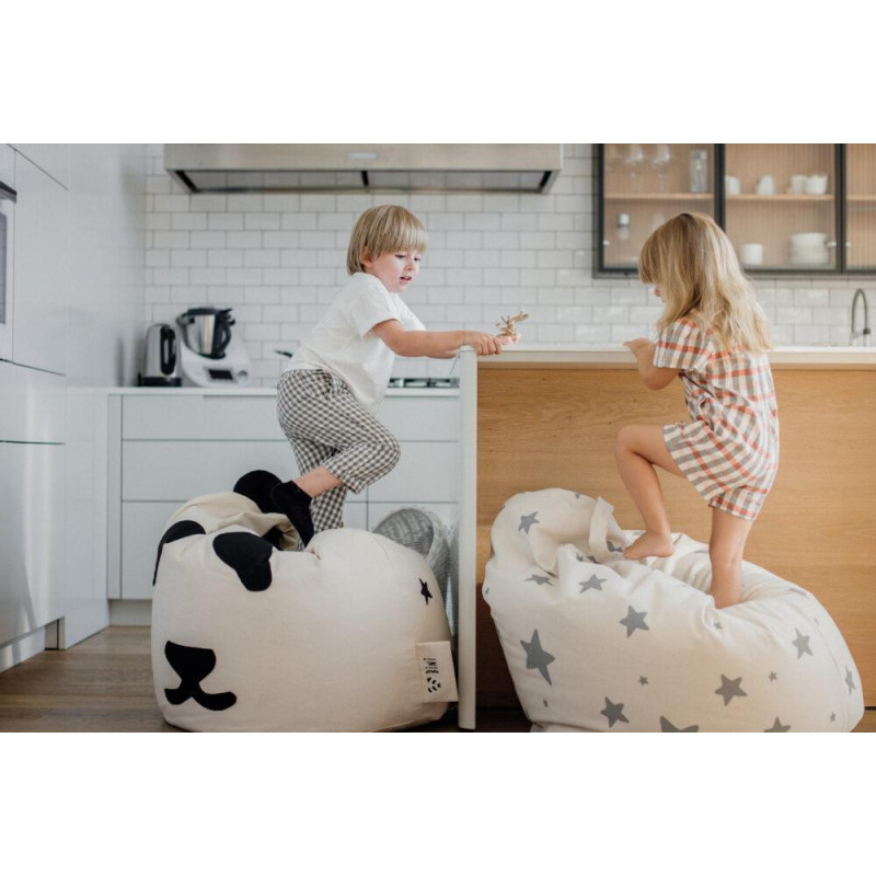 Bini - Saccosäck med dubbla Stjärnor, grå