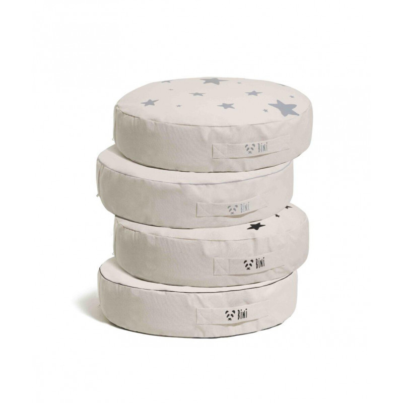 Bini - Pouf med Stjärnor, grå