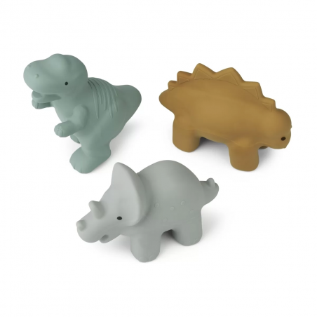 Liewood - David gummileksak dino blue multi mix, 3-pack