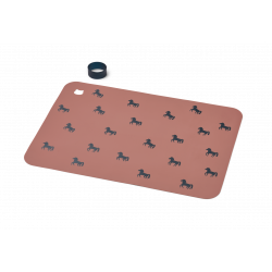 Liewood - Jude Printed Placemat, Horses / Dark rosetta