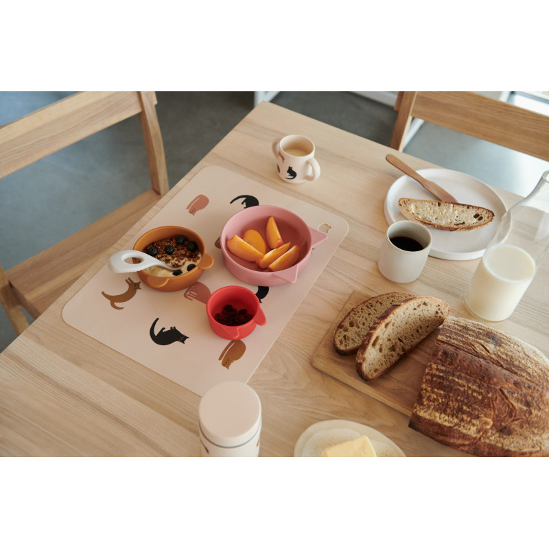 Liewood - Jude Printed Placemat, Horses / Dark rosetta