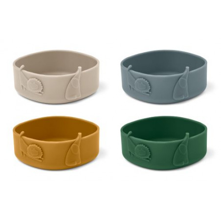 Liewood - Emily skål 4-Pack, Garden green