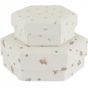 Konges slöjd - Tygklädda boxar 2-pack, Blombukett/Petit Bisou Blue