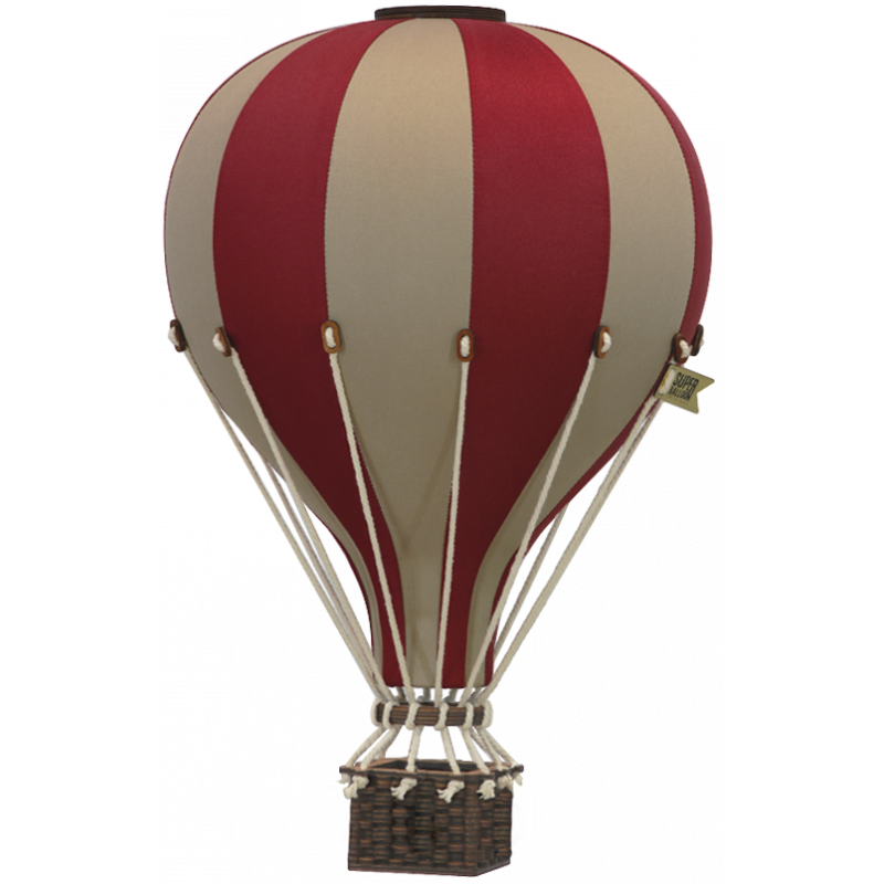 Super Balloon - Luftballong Small Ljusbrun/vinröd