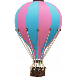 Super Balloon - Luftballong Small Turkos/ljusrosa