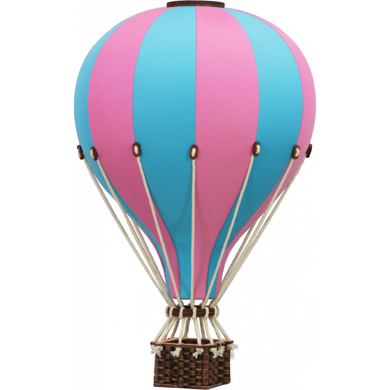 Super Balloon - Luftballong Small Turkos/ljusrosa