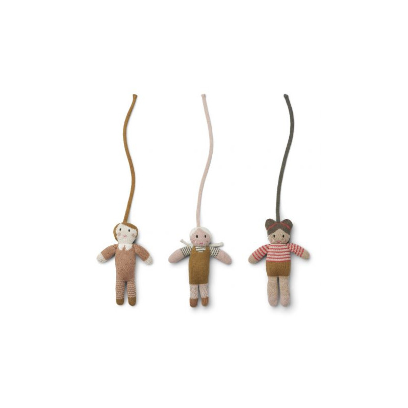Liewood - 3-pack Babygymsfigurer Doll rose multi mix