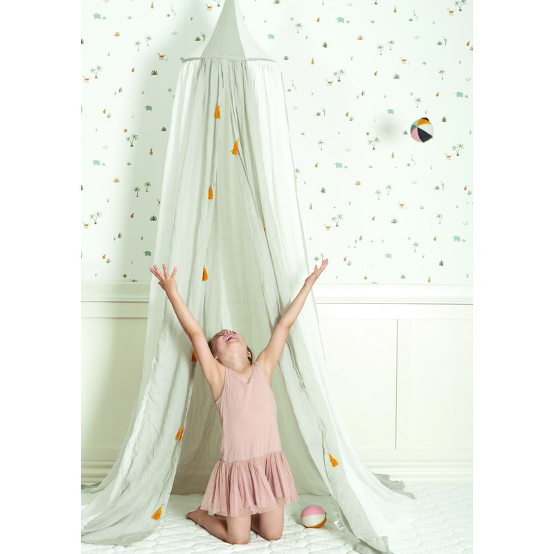 "Roommate - Canopy, stripped grey/white"