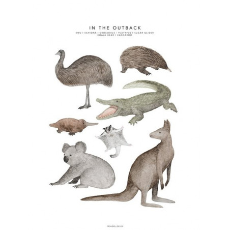 Fashionell - Poster, In the Outback 50x70cm