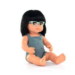 Miniland - Docka Chi med sparkdräkt, 38 cm