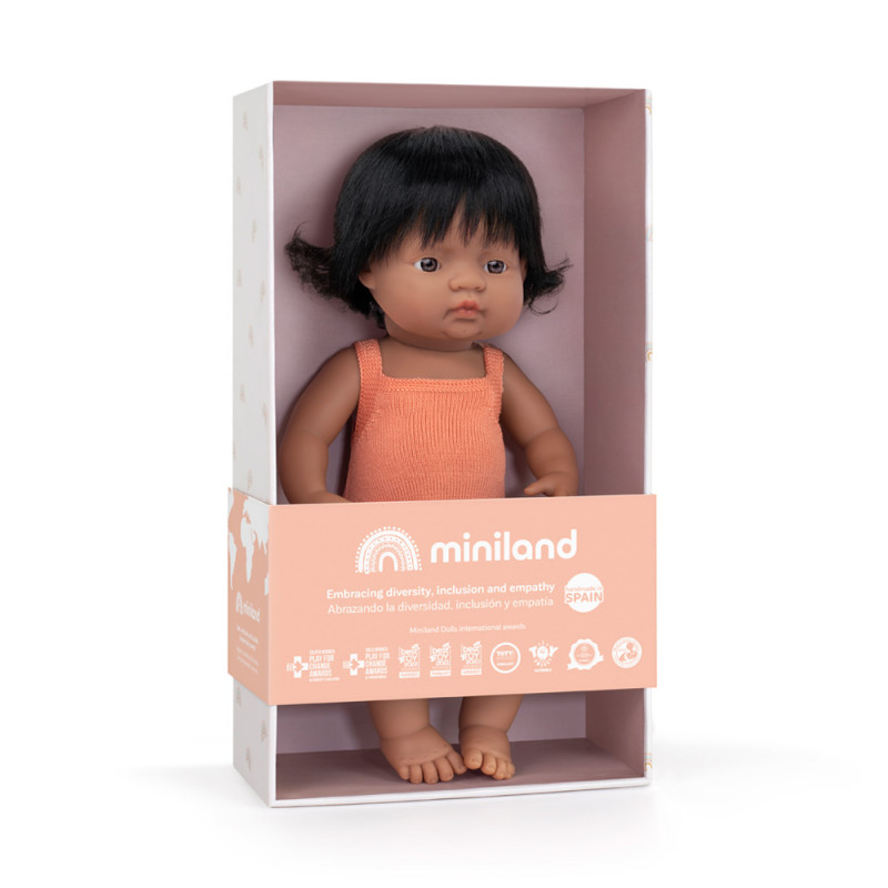 Miniland - Docka Valentina med sparkdräkt, 38 cm