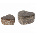 Maileg - 2 pack Hjärtask, Blue/Orcher Blossom