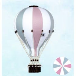Super Balloon - Luftballong Medium vit/ljusblå/rosa