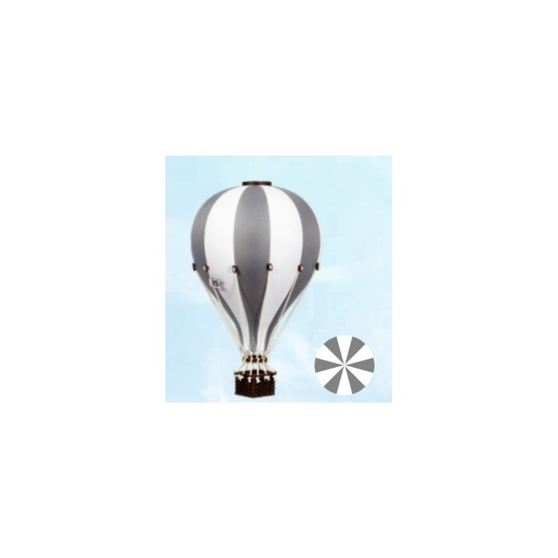 Super Balloon - Luftballong Medium vit/grå