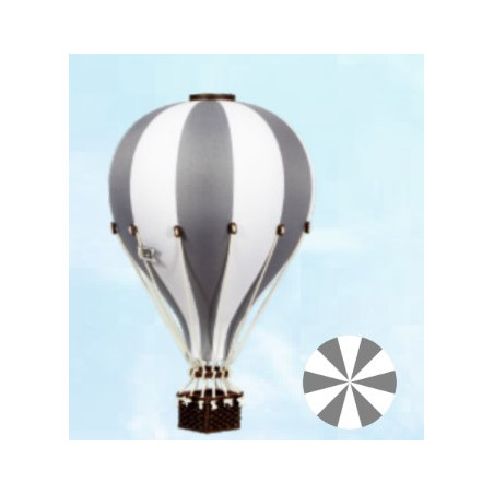Super Balloon - Luftballong Medium vit/grå