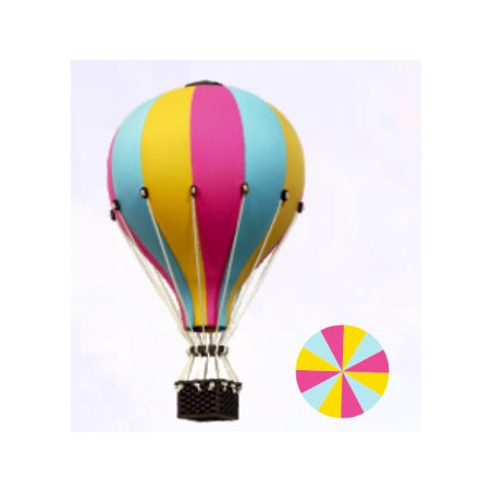 Super Balloon - Luftballong Medium gul/ceris/turkos