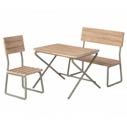 Maileg - Garden set, table with chair and bench