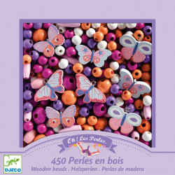 Djeco - Wooden beads, Butterflies