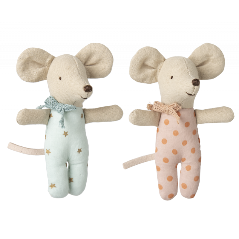 Maileg - Babymöss i tändsticksask, twins