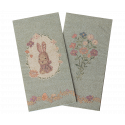 Maileg - Servetter, Lapin de Pâques - Green/Rose