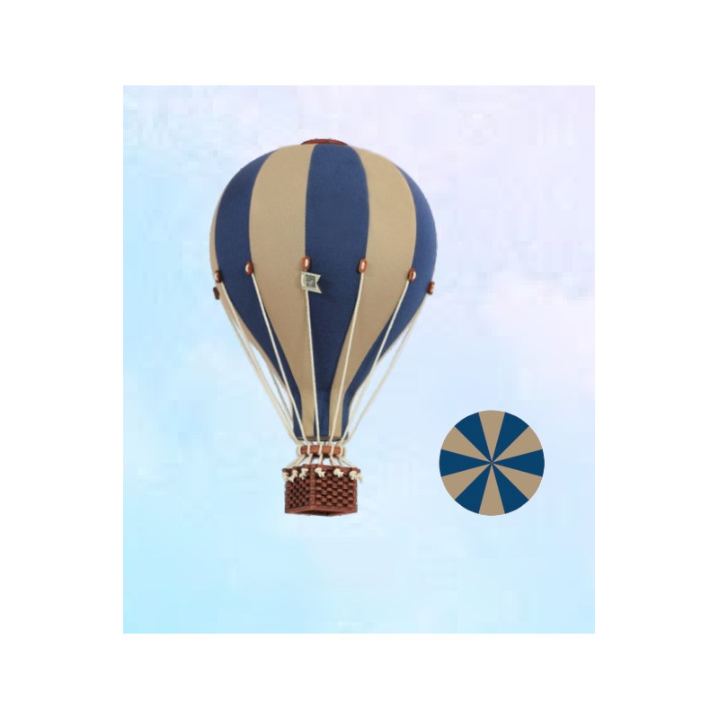 Super Balloon - Luftballong Small marinblå/beige