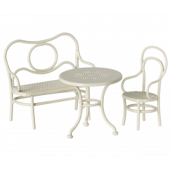 Maileg - Café set, Mouse, Small - Off white