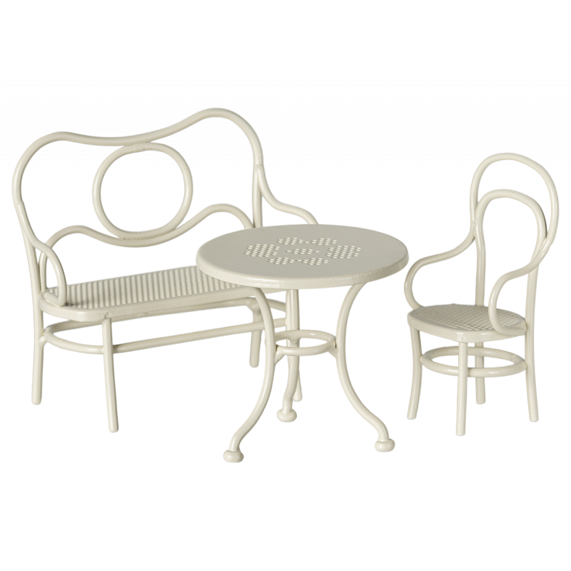 Maileg - Café set, Mouse, Small - Off white