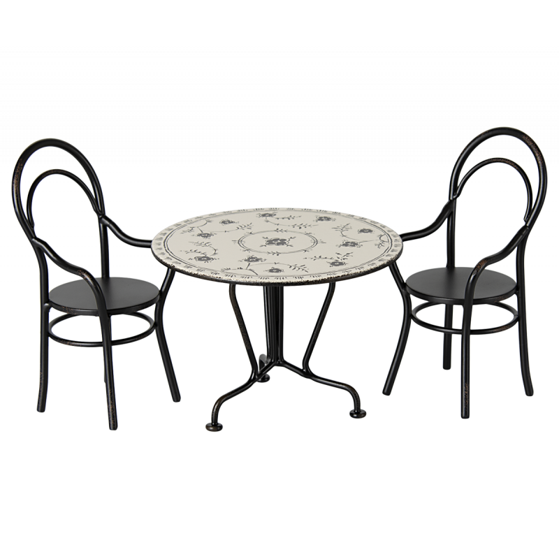 Maileg - Dining table, Set with 2 chairs