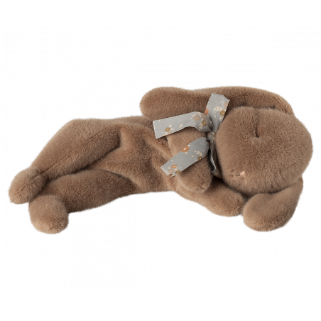 Maileg - Sleeping bunny plush, Small - Soft brown