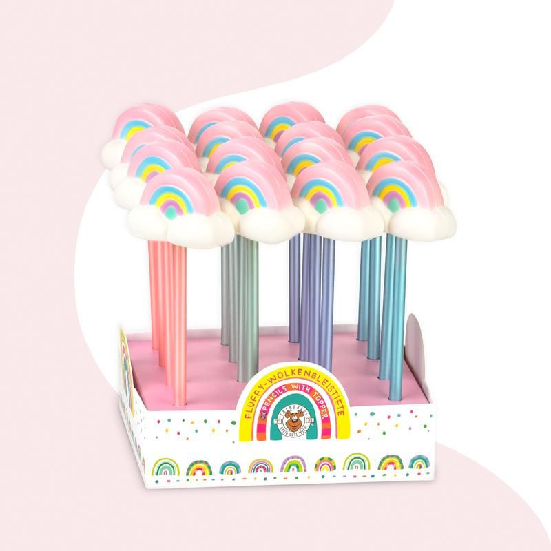 Trendhaus - GOOD FEELINGS Fluffy cloud pencils, 4 assorted