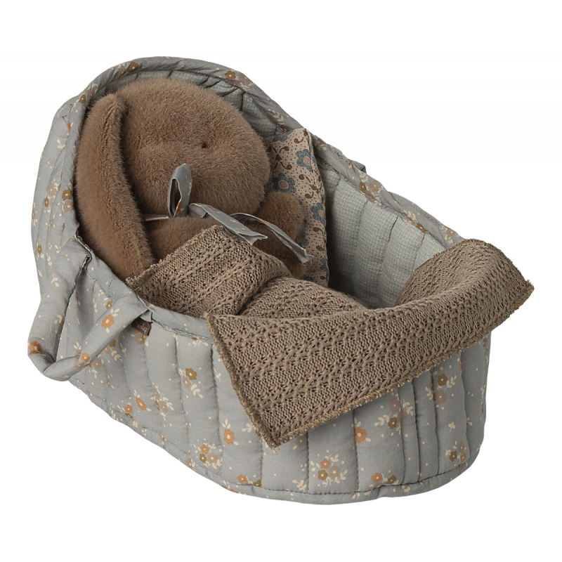 Maileg - Carry cot, Large - Blue